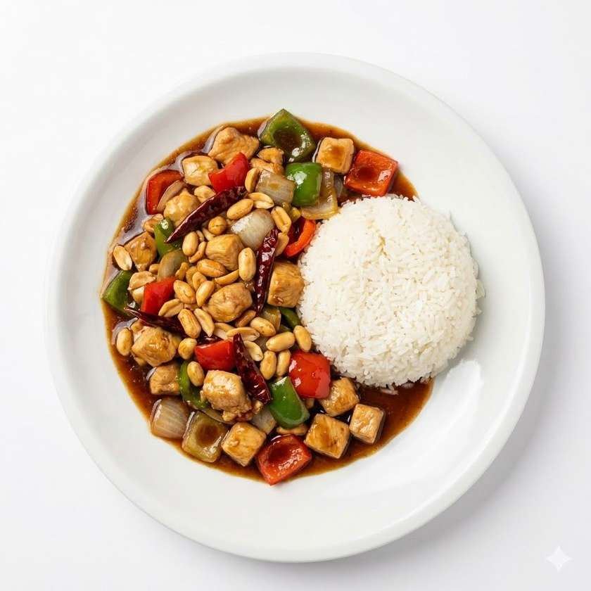 Kuřecí Kung-pao s rýží
