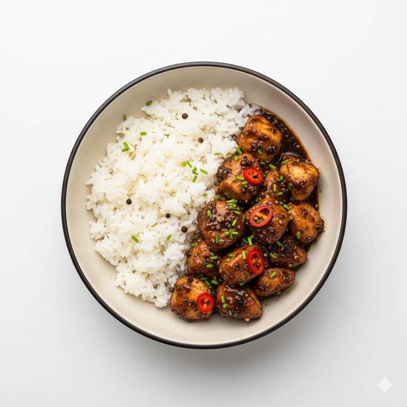 Kuřecí na pepři s rýží