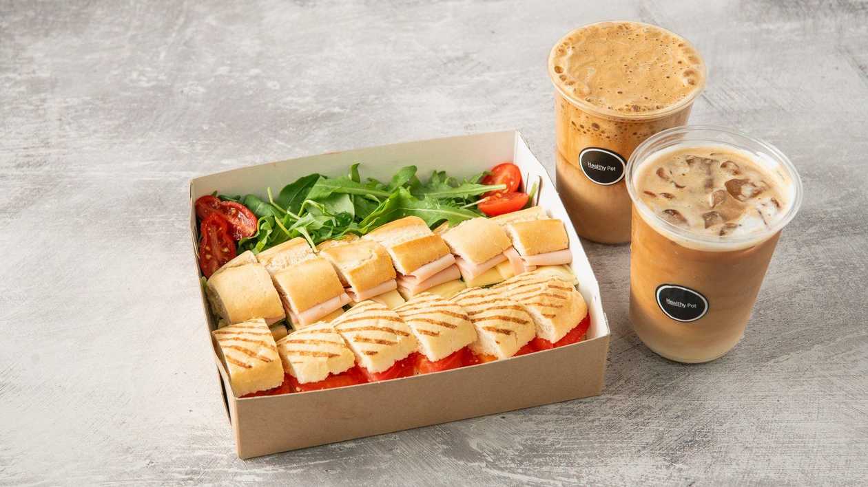 Mini Sandwich Platter + 2 Coffees