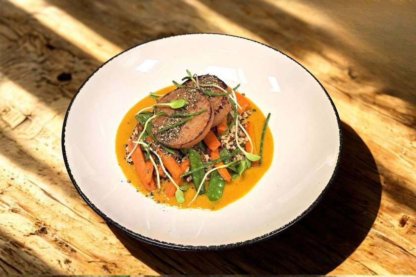 Kohlrabi with Lemongrass Sauce (Vegetarian Option)