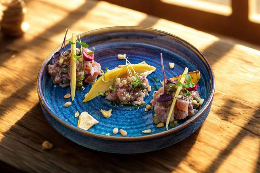 Tuna Tartare with Mustard and Mango