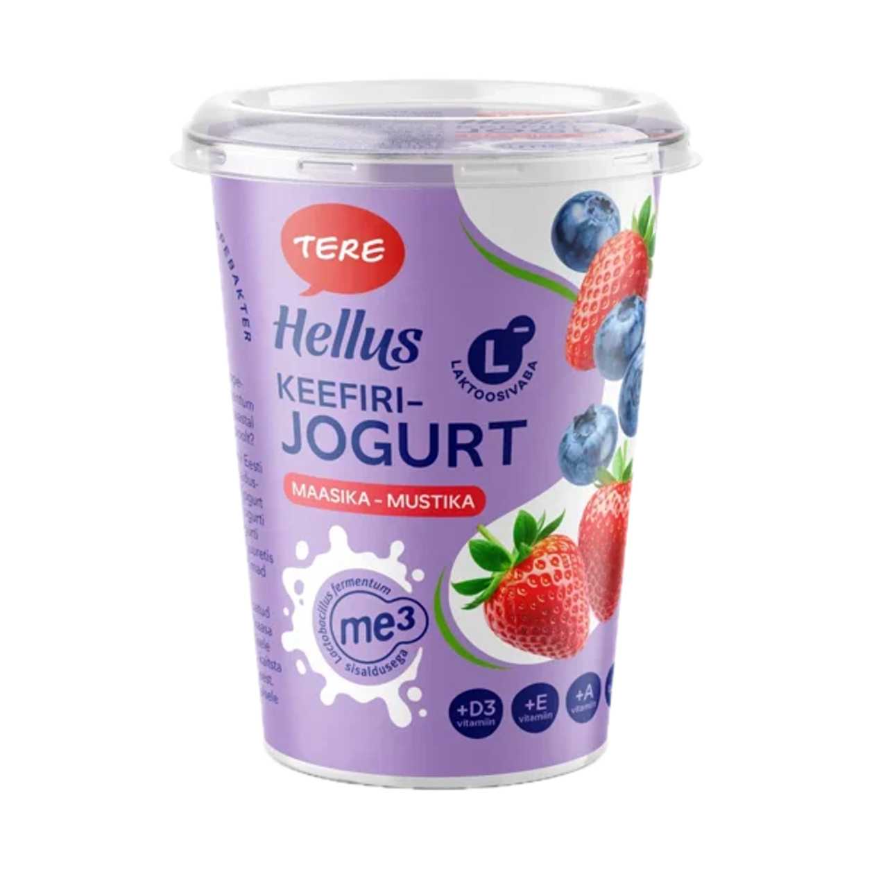 Hellus, ME-3 Kefir Yogurt Strawberry-Blueberry, 380g (expires soon)