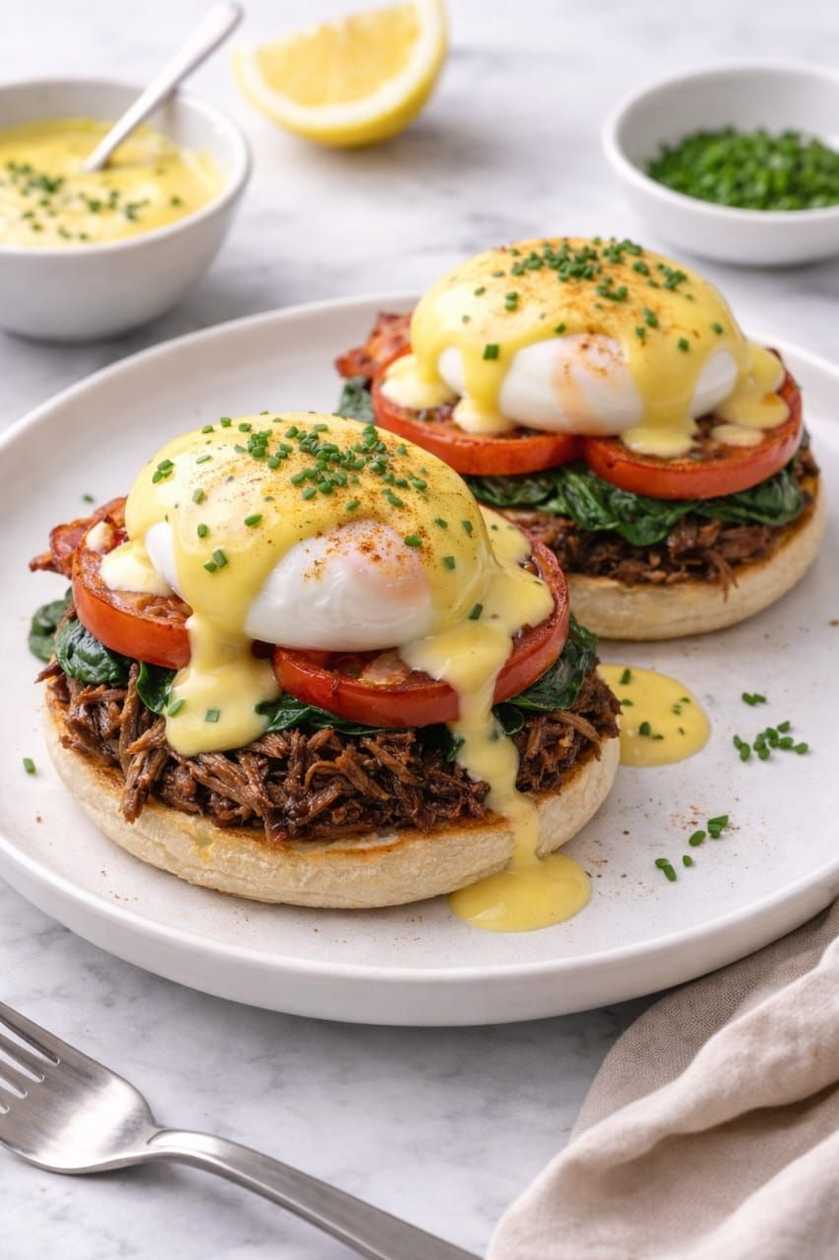 Pulled Beef Benedict
