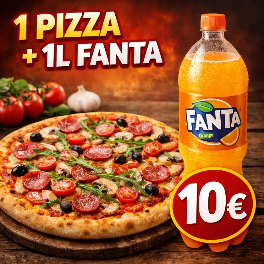 Any Pizza and 1 L Fanta