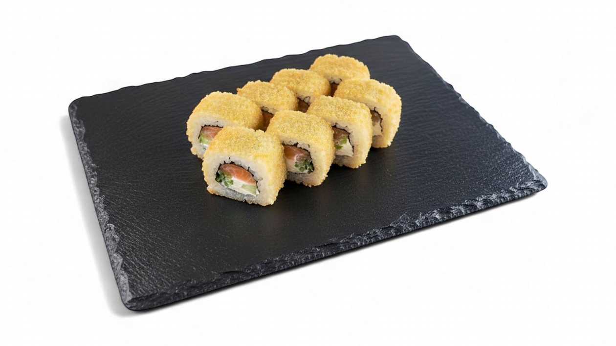 Roll z łososiem w tempurze