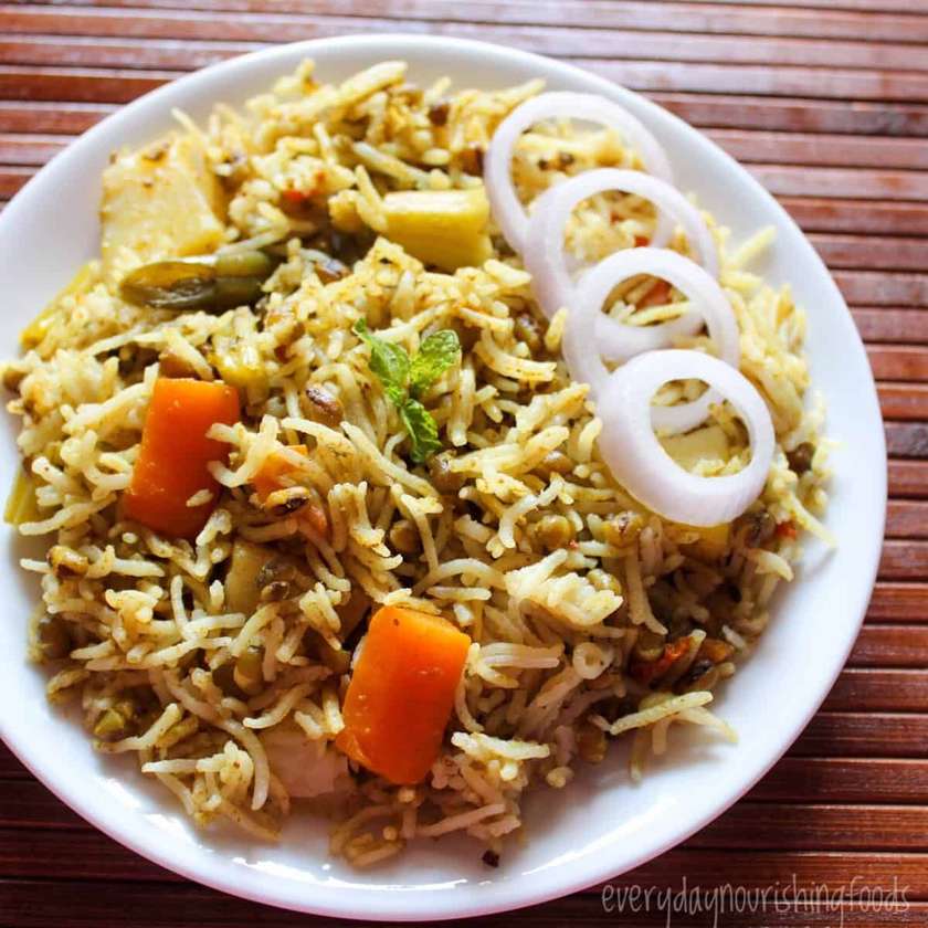 Onion and Mint Pulao