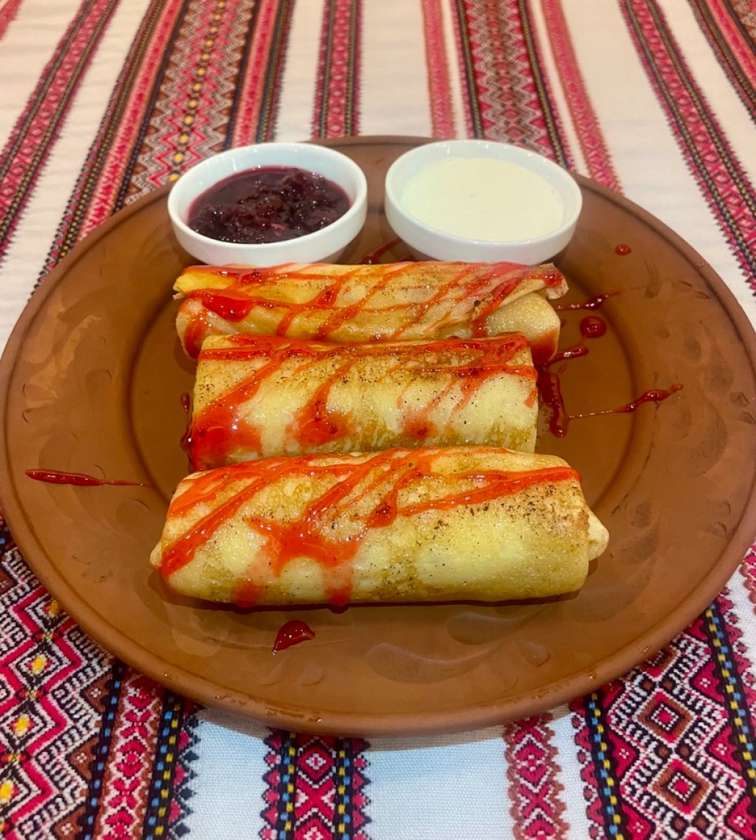 Crepes with cottage cheese