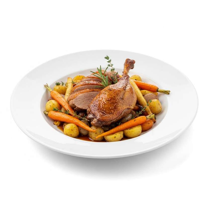 Duck with vegetables
