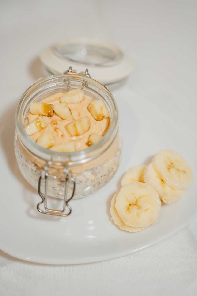 Overnight Oats Banana e Manteiga de Amendoim