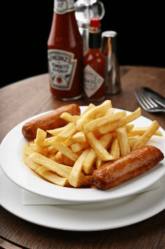 Chips and Pork Sausage