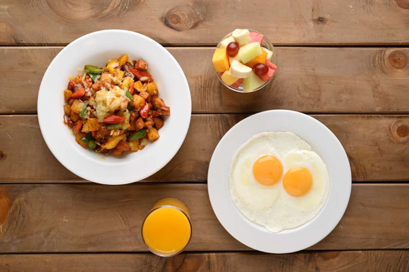 Potato Breakfast Plate+Sgl Hot Beverage