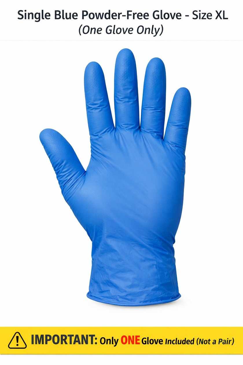 Single Blue Powder-Free Glove – Size XL