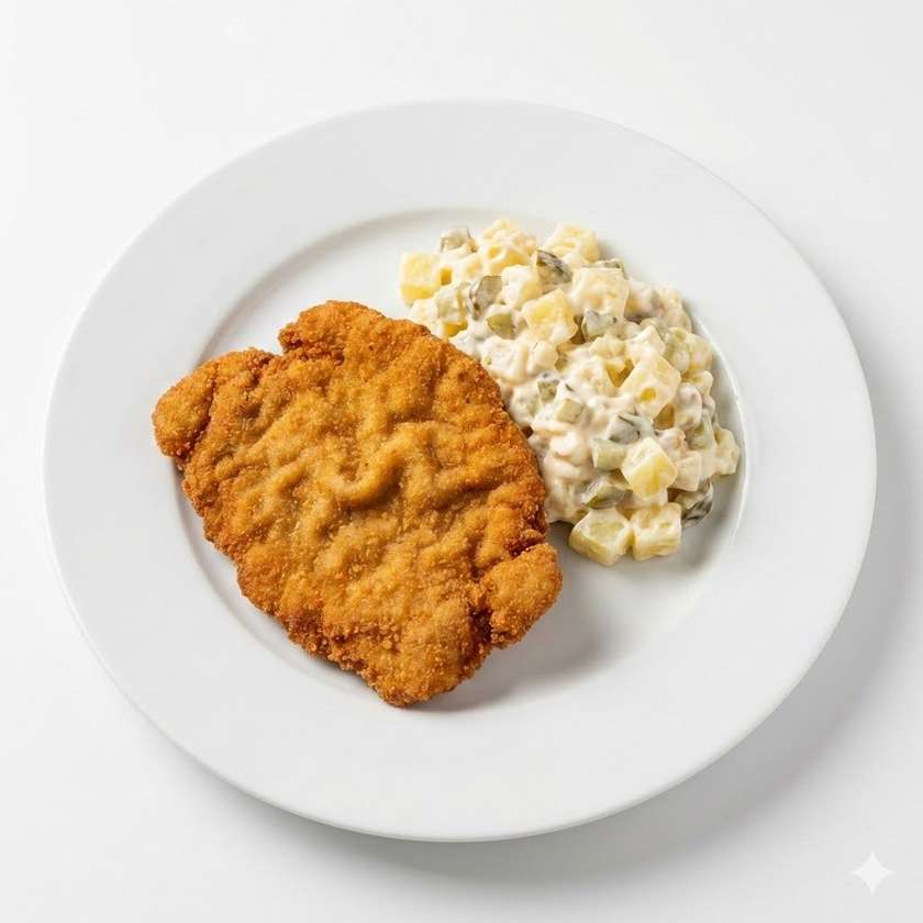 Viedensky telaci rezen, zemiakovy salat