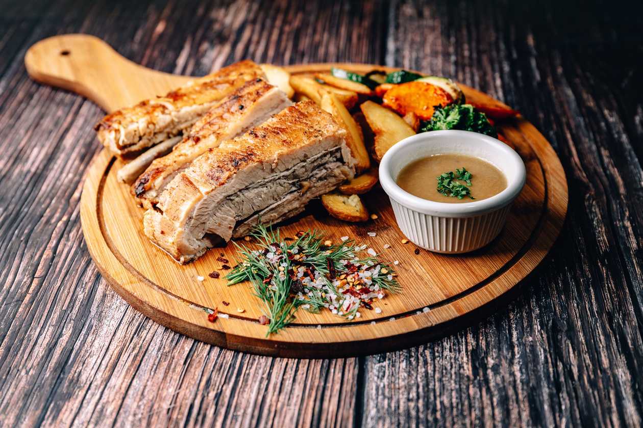 Roasted Pork Belly on the Bone
