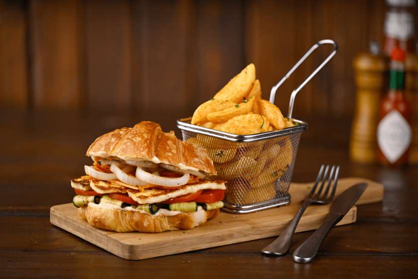 Veggie & Halloumi Panini Sandwich