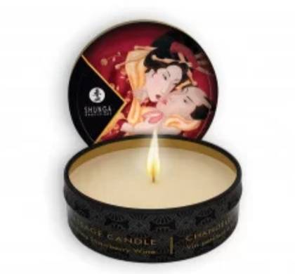 Vela para Massagem Afrodisíaca Shunga Pétalas de Rosa 30ml