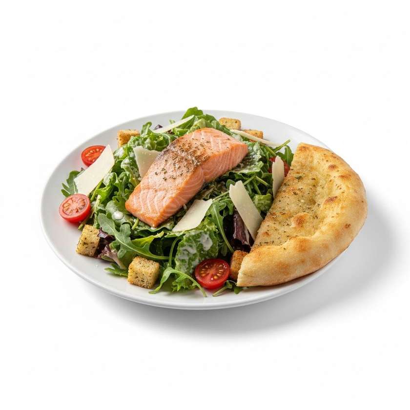 Caesar Salad with Salmon
