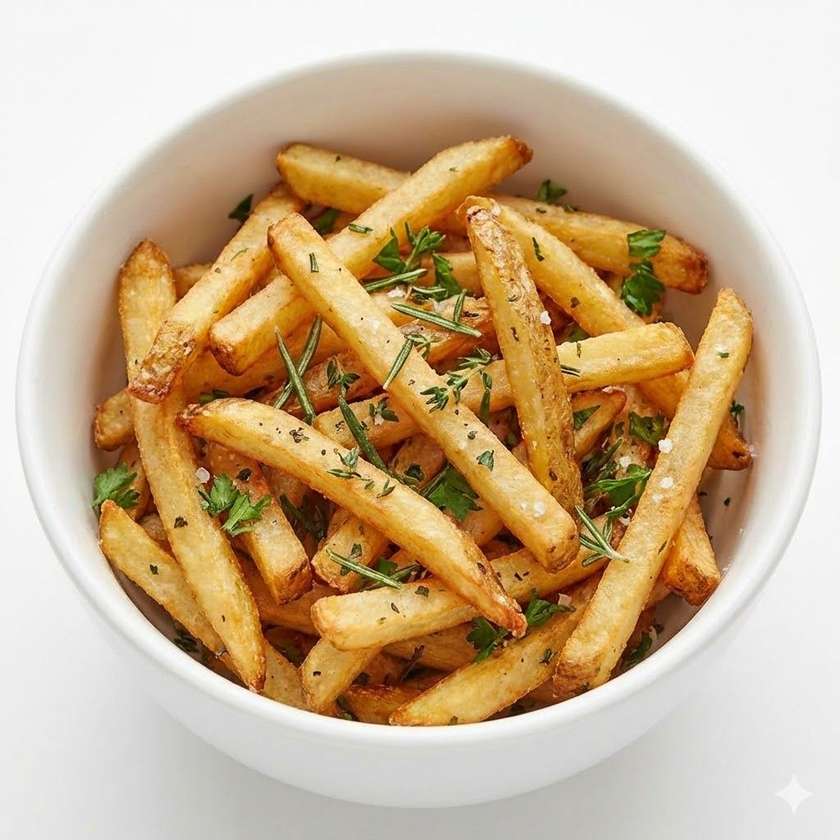 French fries with herbs