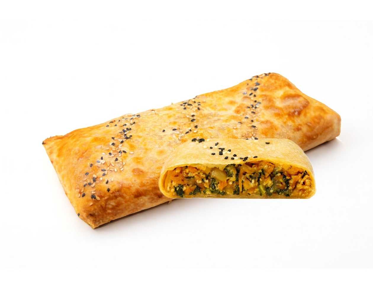 Carrot Spinach Egg Strudel