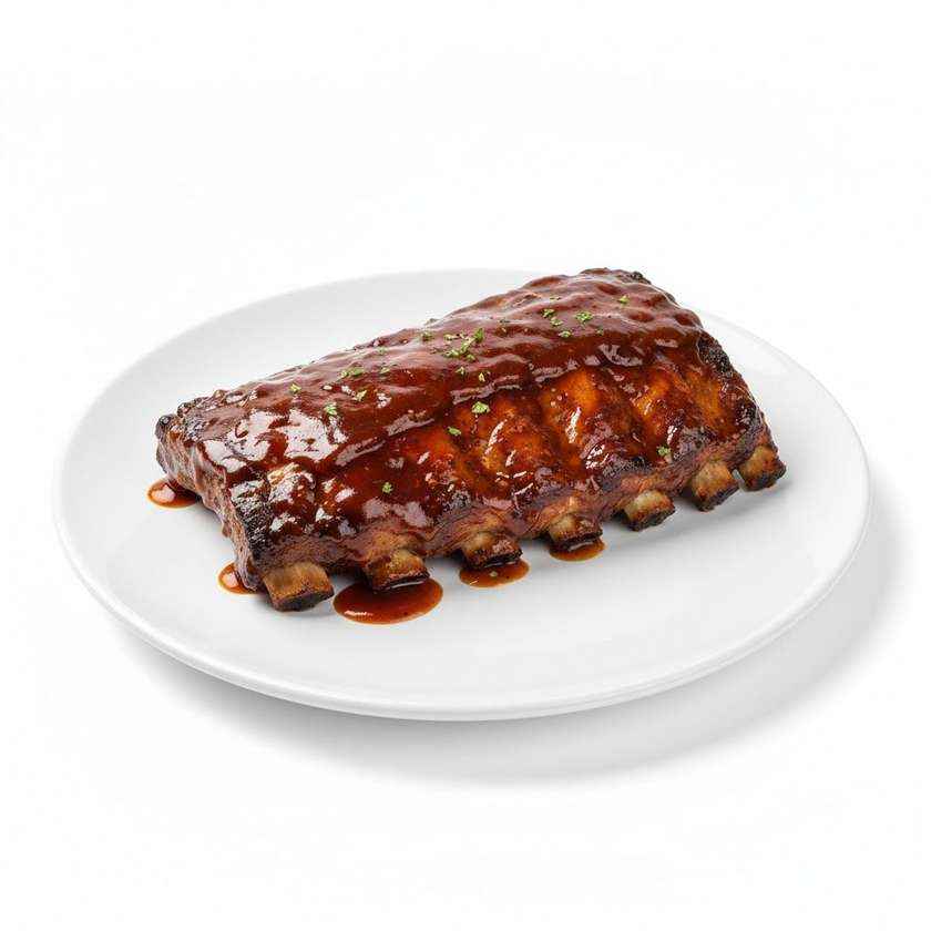 Pork ribs with BBQ sauce
