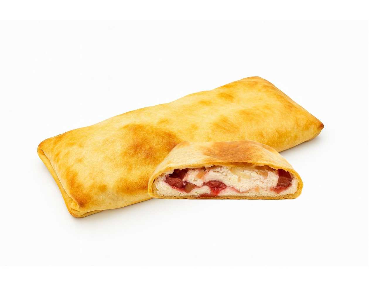 Strawberry Rhubarb Cottage Cheese Strudel