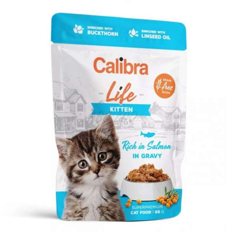 Calibra Cat Life Kitten Salmon in Sauce 85 g