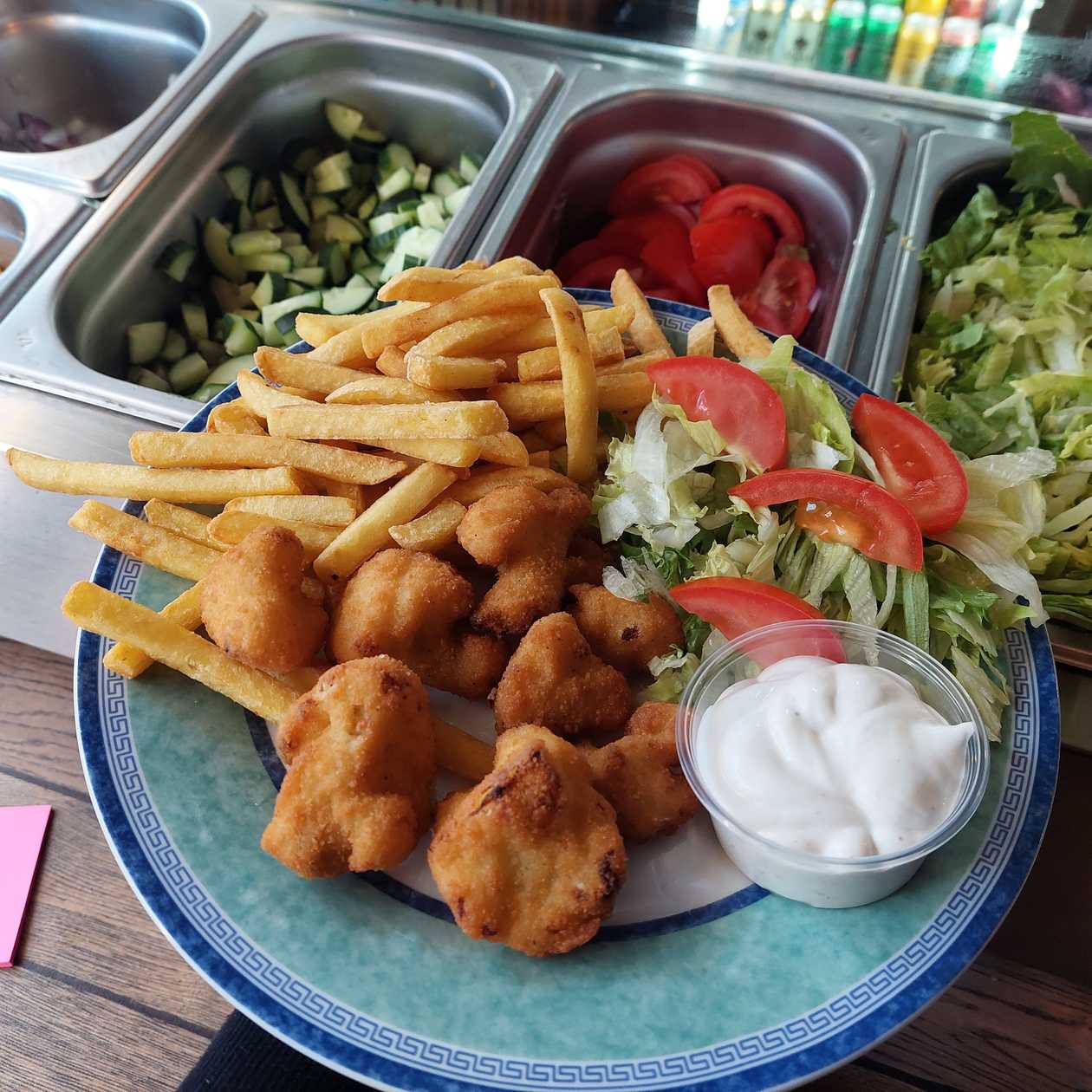 Fried Cauliflower with Fries