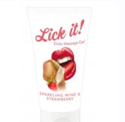 Gel Massagem Erótica Champagne e Morangos 50ml