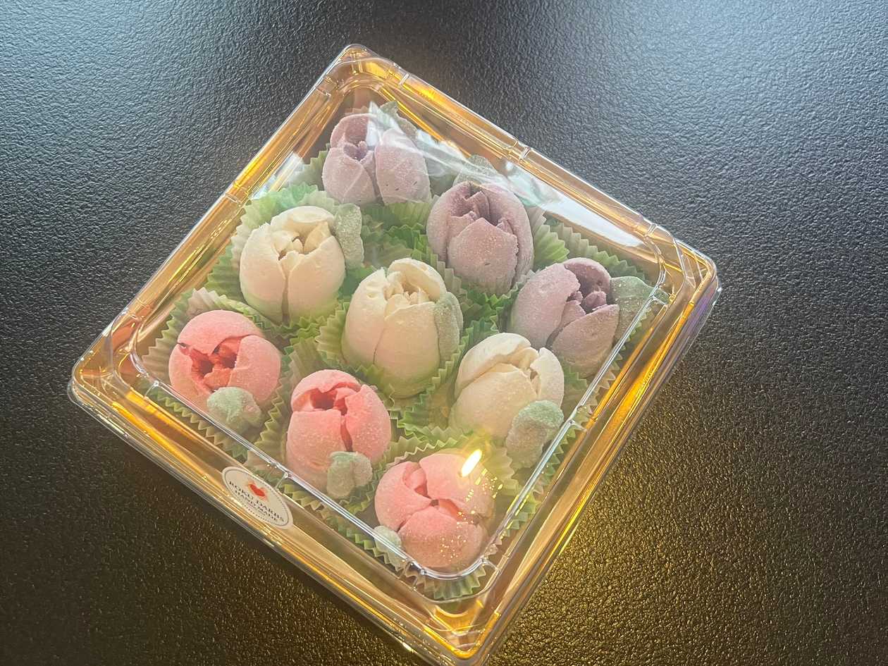 Зефирные Тюльпаны цветы 9 шт