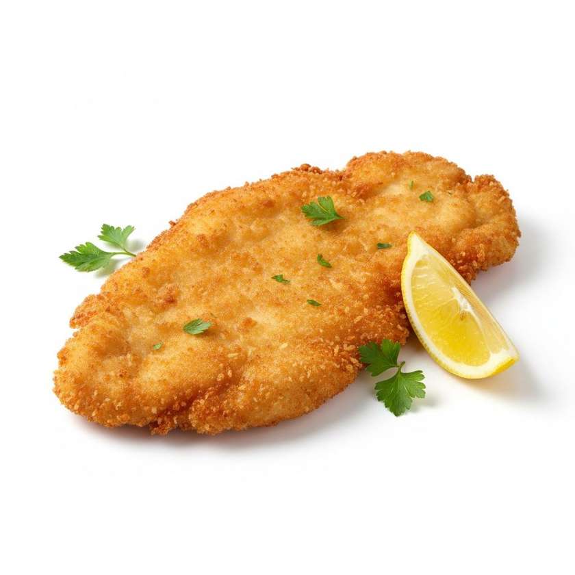 Chicken schnitzel with lemon