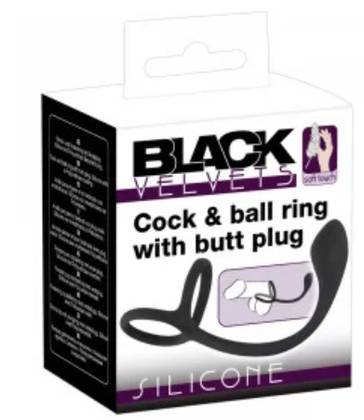 Cock & Ball Ring with Butt Plug