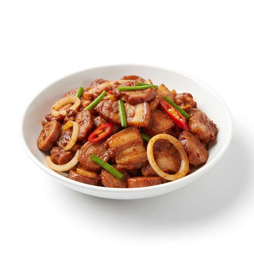 Spicy Pork and Pig's Large Intestine
