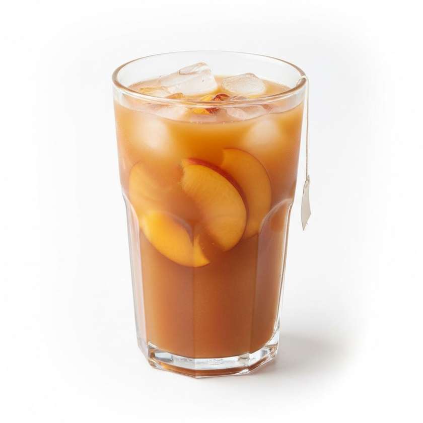 Homemade Ice Tea Peach (Teabag, Peach Puree, Peach Syrup, Peach Tea Syrup Lemon Juice