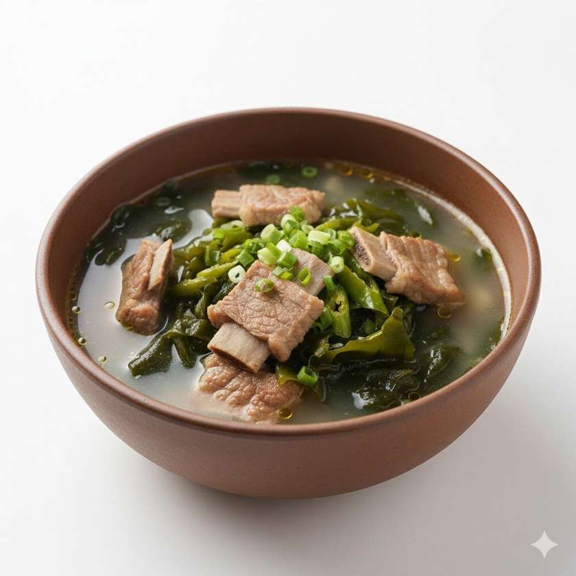 Spare Ribs with Seaweed Soup