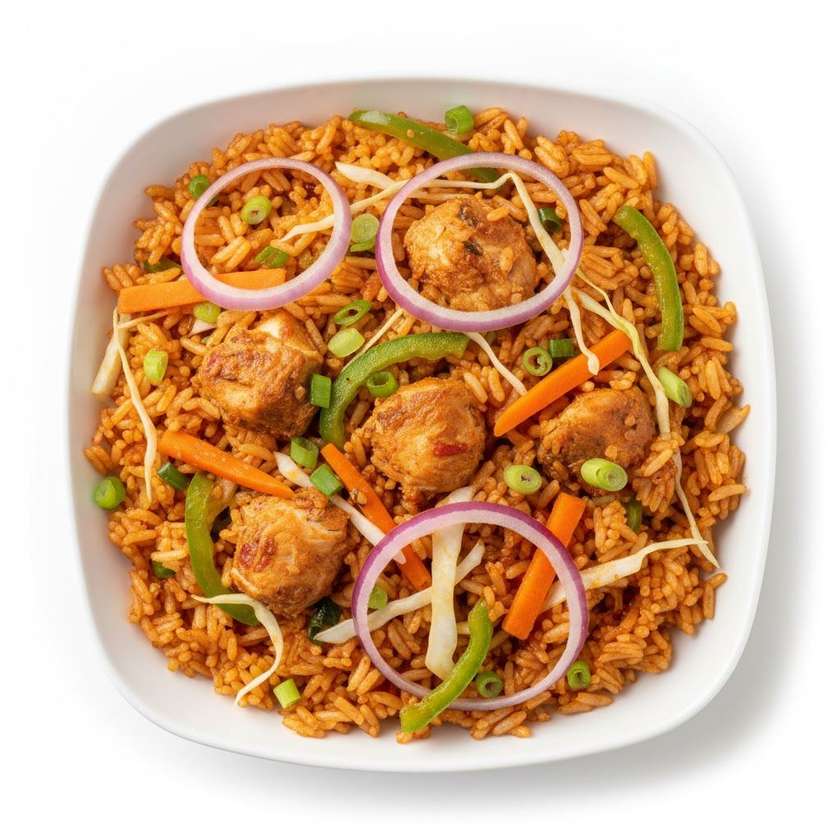 Cod fish vegetable jollof rice