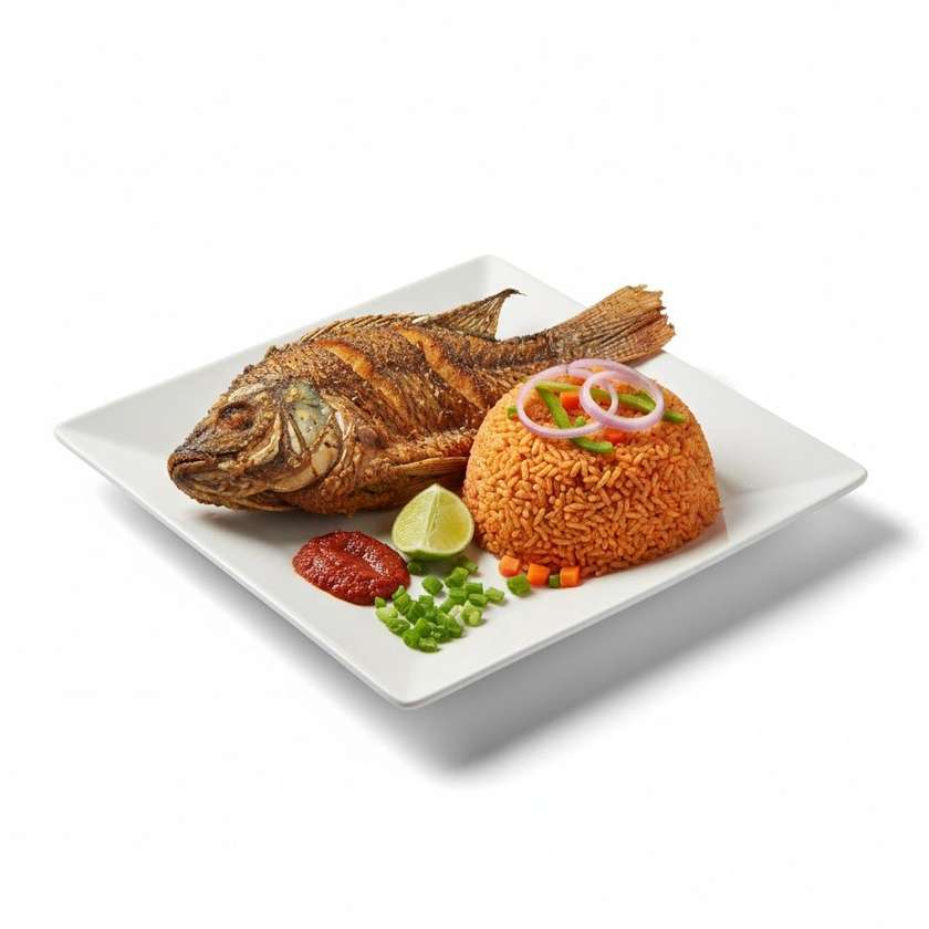 Fried Tilapia Jollof
