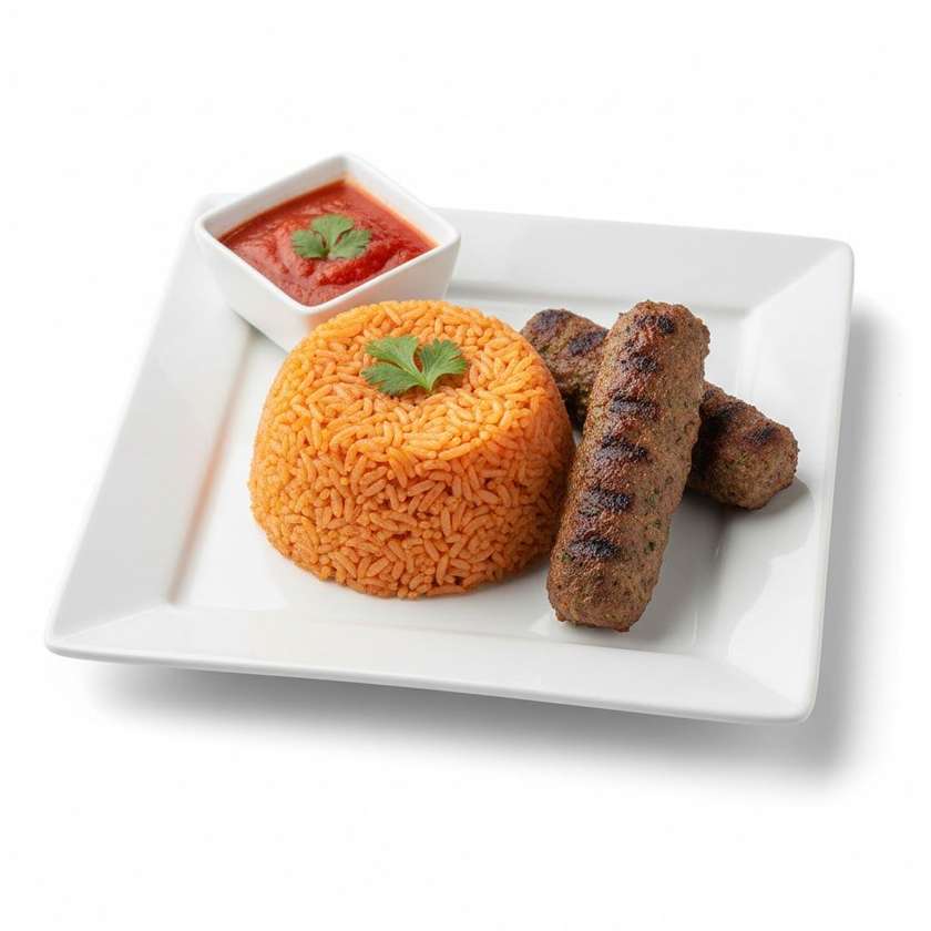 Kofte Kebab & Jollof Rice
