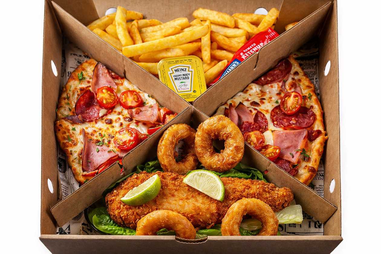 Fish&Chips Pizza Box 30cm