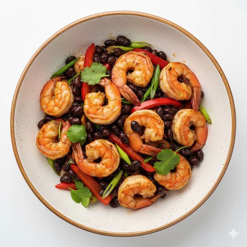 Shrimps with Black Beans
