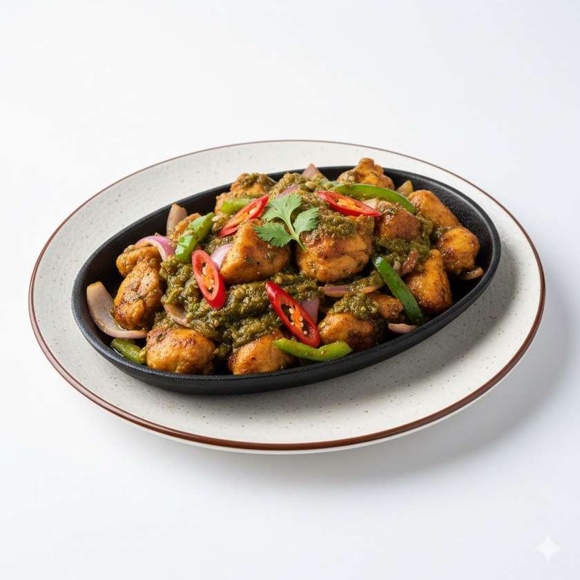 Sizzling Chicken Greenpepper Sauce