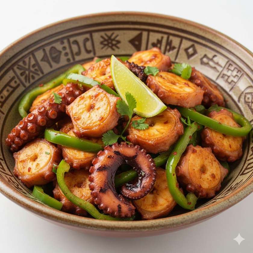 Octopus with Green Pepper