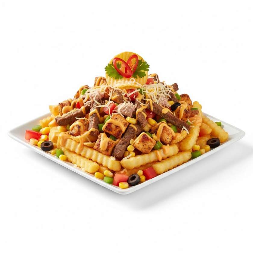 Assorted loaded fries