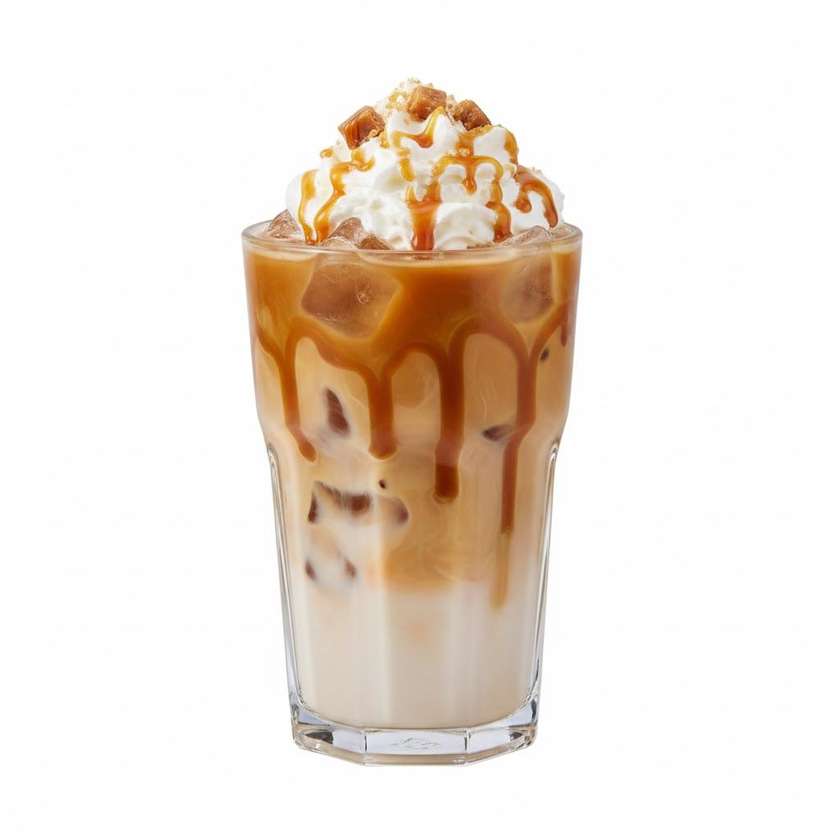 Caramel Ice Latte (Espresso, Caramel Syrup, Milk)