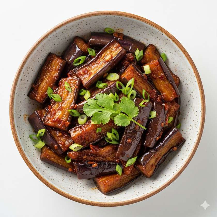 Eggplant with Chili and Vinegar Sauce
