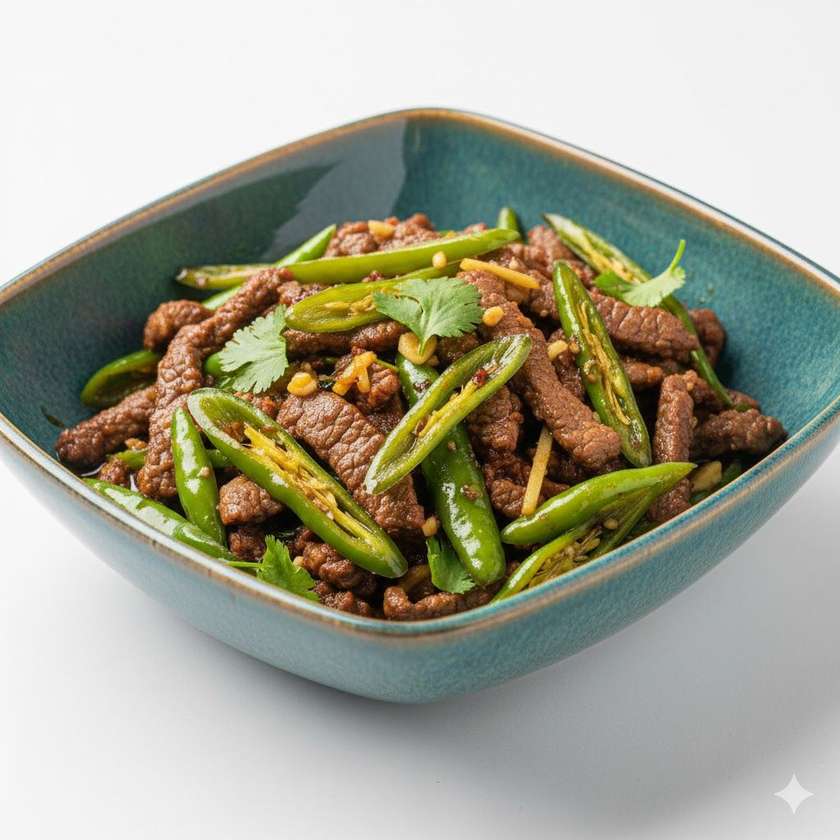 Beef with Green Chill