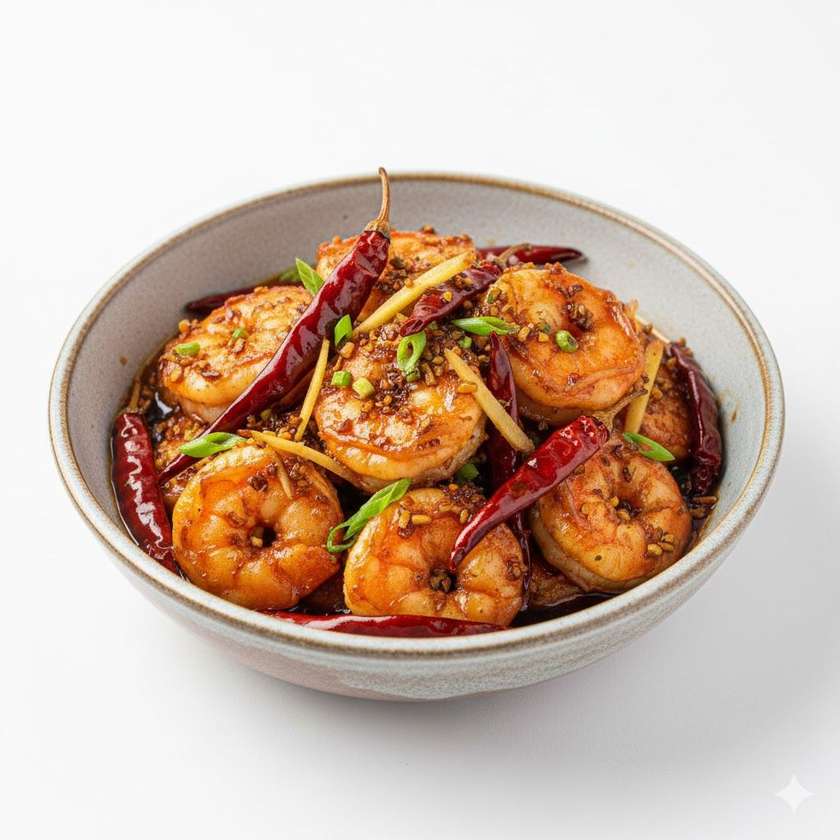 Shrimps with Chilli