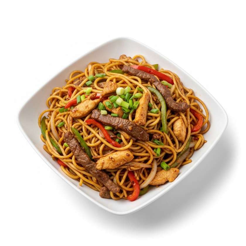 Stir-fried Noodles with Assorted Meat