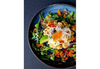 Warm Salad with Crispy Tiger Prawns
