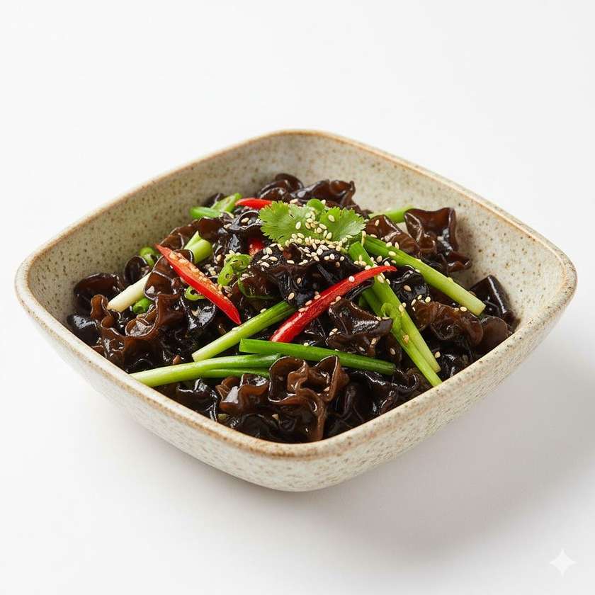 Black Fungus with Spring Onions