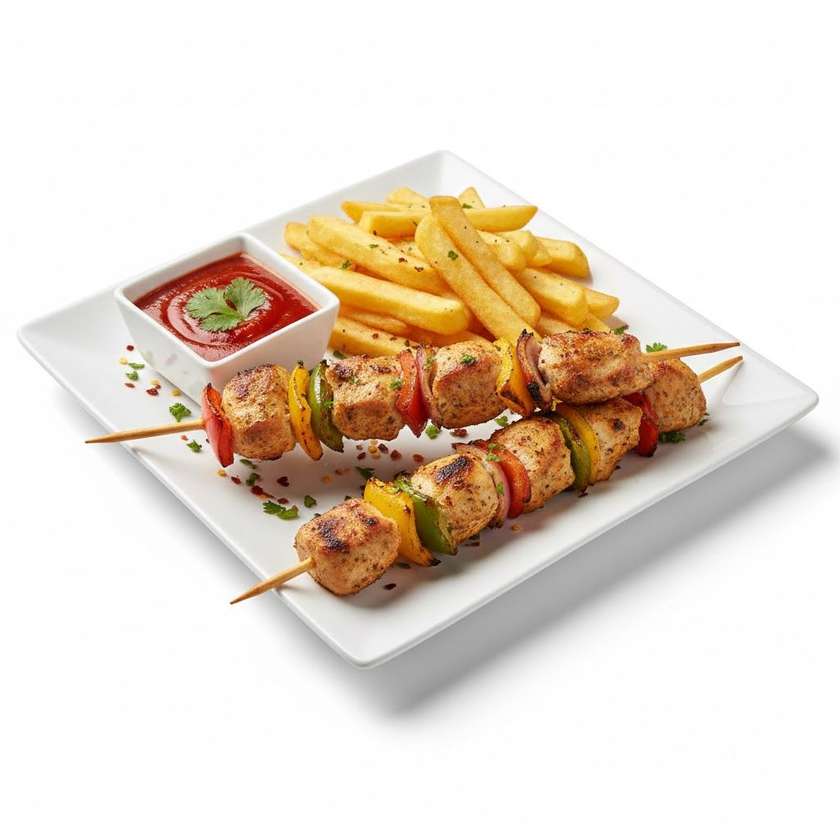 Chicken Kebab & Chips